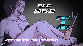 Bold Footjob Action in Steamy Anime Scene