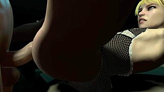Blonde CD femboy gets fucked in the back of a cart