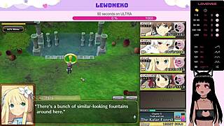 Втюбер LewdNeko играет в Evenicle Часть 11 с эльфийским дилдо весельем