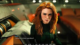 Steamy encounter with a gorgeous redhead in a sexy outfit