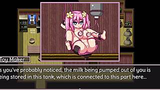 so noelle's trying her best with bondage toys in this hentai game part 3