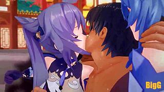 Ganyu And Keqing In Hardcore Group Trio From Genshin Impact Animation