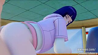 Boruto fucks Hinata in Hokage’s office, a steamy anime hentai scene