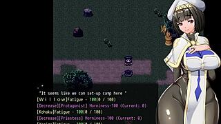 Nympho Priestess Engages in Slutty Actions in Hrpg Scene