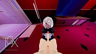 Check out this curvy 2b android girl taking deepthroat and sex in every position from anime game
