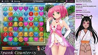 Vtuber lewdneko plays huniepop part 1 with steamy spanking action. Anime gaming gets wild and chill!