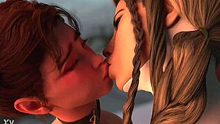 لحظة فتاة مع ساخنات مثليات يقبلن ويلمسسن صدر كبير