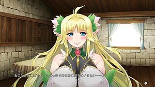 lucie 16 from yokoso sukebeerufu no mori he shows off those big tits in hentai!