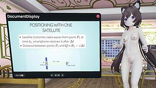 Naked VTuber Explains GPS Relativity in Wild Lecture