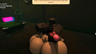 Me and my friend fucking with a bbc on roblox