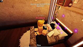 New condo slut gets fucked and cums in roblox anime game