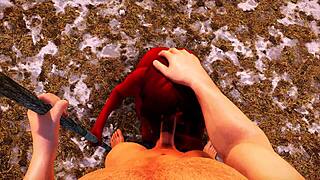 A succubus looking for someone to fuck found a lonely stranger