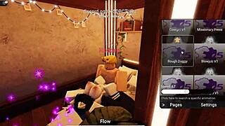 New condo slut gets fucked and cums in roblox anime game