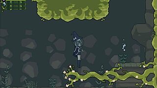 Flower witch scenes - part 14 game sprite - Rose Girl's sensual foreplay