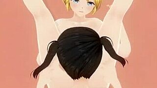 CM3D2 Hentai Scene with Iris Provoking Tamaki Before a Steamy Bath - Fireforce