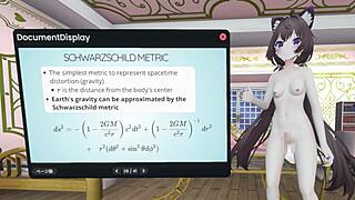 Naked VTuber Explains GPS Relativity in Wild Lecture
