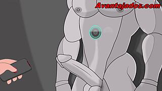 Cartoon gay action with a tough guy and his partner