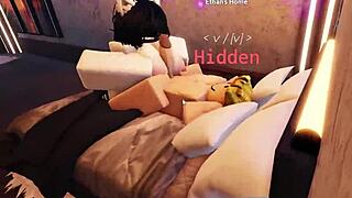 New condo slut gets fucked and cums in roblox anime game