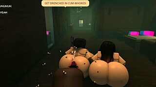 Me and my friend fucking with a bbc on roblox