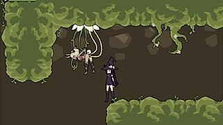 Flower Witch Scenes Part 13: Game Sprite Action Gets Wild and Futanari Hot!