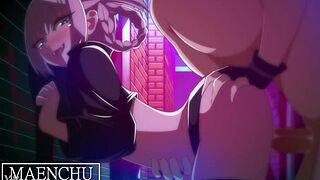 That massive monster cock slides into her big ass suggestively