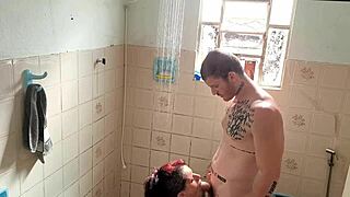 My step brother fucked me in the bath, what an incredible experience!