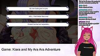vtuber lewdneko teases oral blowjob and cum in kiaras ara ara adventure part 1