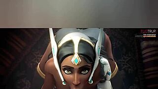 oh man, this overwatch symmetra compilat... compilation has her sucking monster black cocks everywhere
