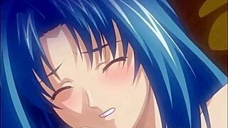Lesbian hentai scissoring with squirting and kissing scenes