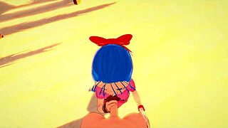 Dragon Ball Z hentai - fucking Bulma from the first person perspective