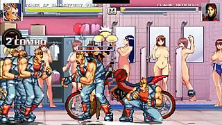 Hentai mugen Claire Redfield gets fucked by many in a wild orgy