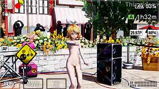 Rin Kagamine dancing naked - booo mmd by kiidosan
