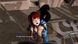 Can this demon girl and curvy redhead really blow your monster cock like that?