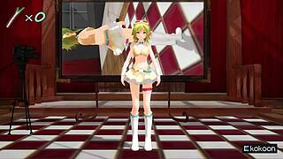 Caramalldansen MMD by Tarako - Gumi dancing with leeks