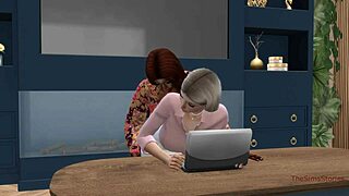 Lesbian domination in office with kinky MILF boss