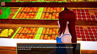 I explored my new family with milf and teen in erotic family game part 436.