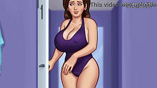 Steamy shower encounter turns taboo in summertime saga