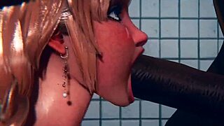 Girl's Shower Surprise with Gym Teacher in 3D