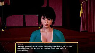 I explored my new family with milf and teen in erotic family game part 436.