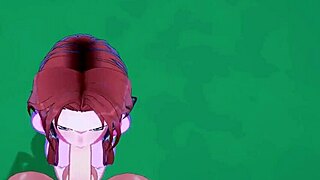 Atom eve dostává POV šukání na střeše s hentai animovaným lízáním, foukáním, creampiem, facialem a zrzavou akcí!