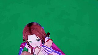 Atom eve gets pov fucked on a rooftop with hentai anime lick blowjob creampie facial and redhead action!