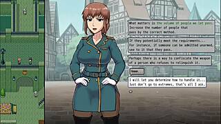 Curvy babe with huge boobs gets spanked hard in imperial gate keeper