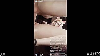 ahri draws in gangbang group with black cock pounding her hentai holes