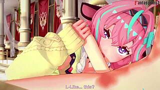 Oh god, Varessa's blowjob and boobjob in Genshin Impact 2 from Fantasyking3 feel so intense and wild.