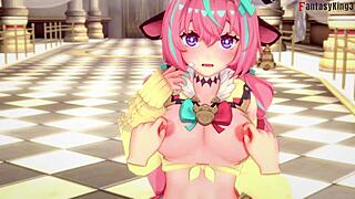 Oh god, Varessa's blowjob and boobjob in Genshin Impact 2 from Fantasyking3 feel so intense and wild.