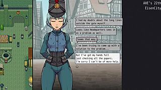 The slut gets fingered to cum in imperial gate keeper part 7.