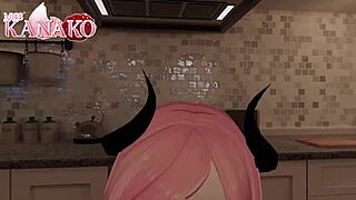 เฮ้ย หญิงแมว succubus ในคอสเพลย์ฮาโลวีนบิดเอวรอน้ำควย!