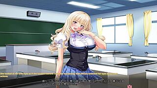 in the classroom this asian girl in uniform gets surprised by intense anal action from behind in hentai