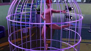 Хей, просто още един див ден в Sims гей секс клуба с горещи танци и повече