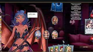 Succubus Kamado involves feet and demon submission in this monster hentai game